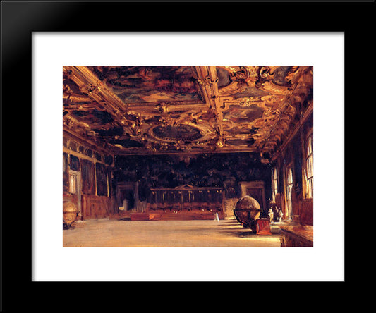 Interior Of The Doge'S Palace 20x24 Black Modern Wood Framed Art Print Poster by Sargent, John Singer