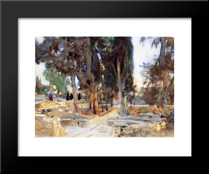 Jerusalem 20x24 Black Modern Wood Framed Art Print Poster by Sargent, John Singer