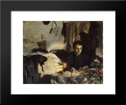 Padre Sebastiano 20x24 Black Modern Wood Framed Art Print Poster by Sargent, John Singer