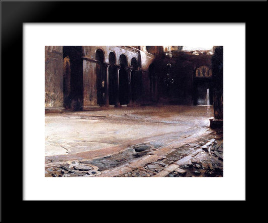 Pavement Of St. Mark'S 20x24 Black Modern Wood Framed Art Print Poster by Sargent, John Singer