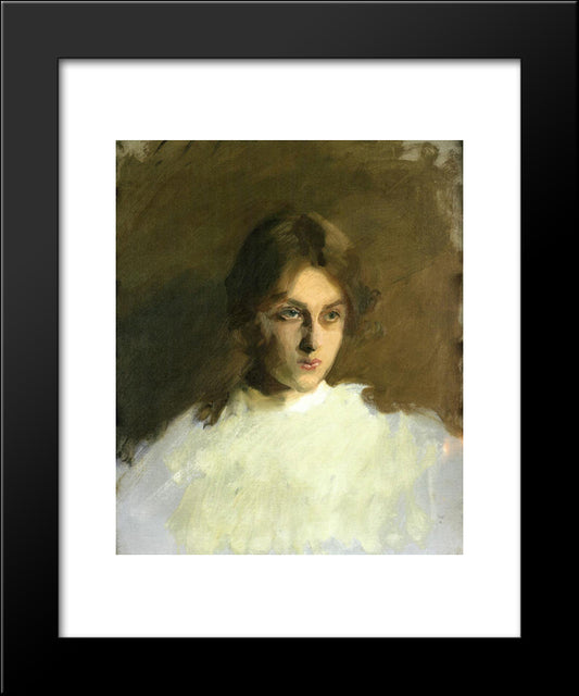 Portrait Of Edith French 20x24 Black Modern Wood Framed Art Print Poster by Sargent, John Singer