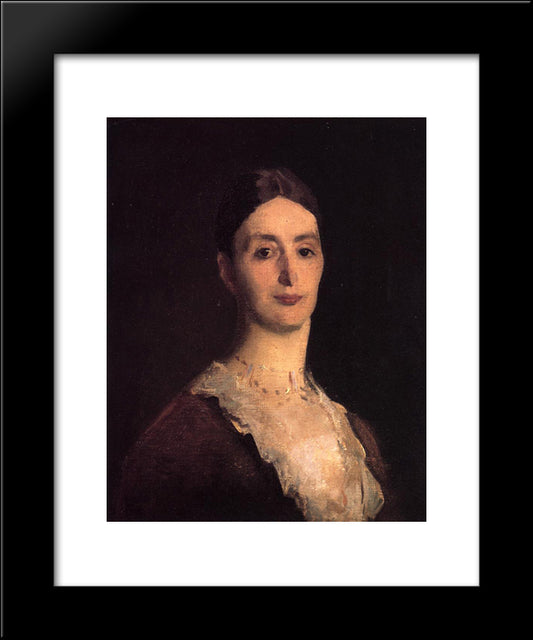 Portrait Of Frances Mary Vickers 20x24 Black Modern Wood Framed Art Print Poster by Sargent, John Singer