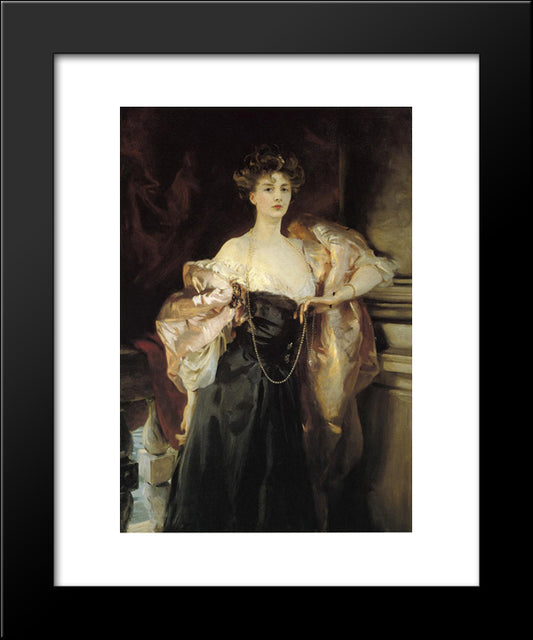 Portrait Of Lady Helen Vincent, Viscountess D'Abernon 20x24 Black Modern Wood Framed Art Print Poster by Sargent, John Singer