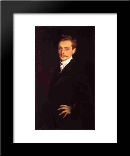Portrait Of Leon Delafosse 20x24 Black Modern Wood Framed Art Print Poster by Sargent, John Singer