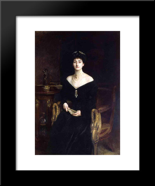 Portrait Of Mrs. Ernest G. Raphael, Nee Florence Cecilia Sassoon 20x24 Black Modern Wood Framed Art Print Poster by Sargent, John Singer