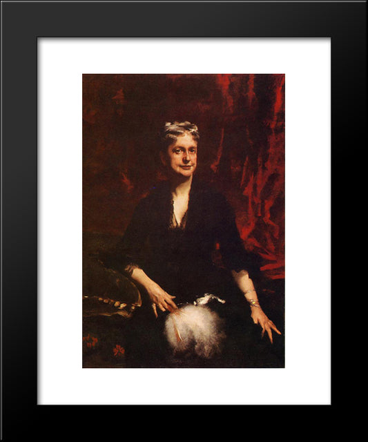 Portrait Of Mrs. John Joseph Townsend (Catherine Rebecca Bronson) 20x24 Black Modern Wood Framed Art Print Poster by Sargent, John Singer