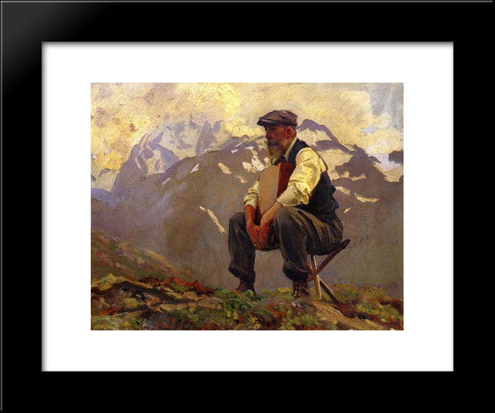 Reconnoitering 20x24 Black Modern Wood Framed Art Print Poster by Sargent, John Singer