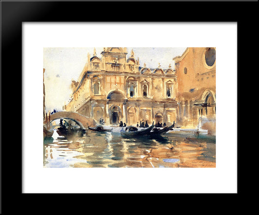 Rio Dei Mendicanti 20x24 Black Modern Wood Framed Art Print Poster by Sargent, John Singer