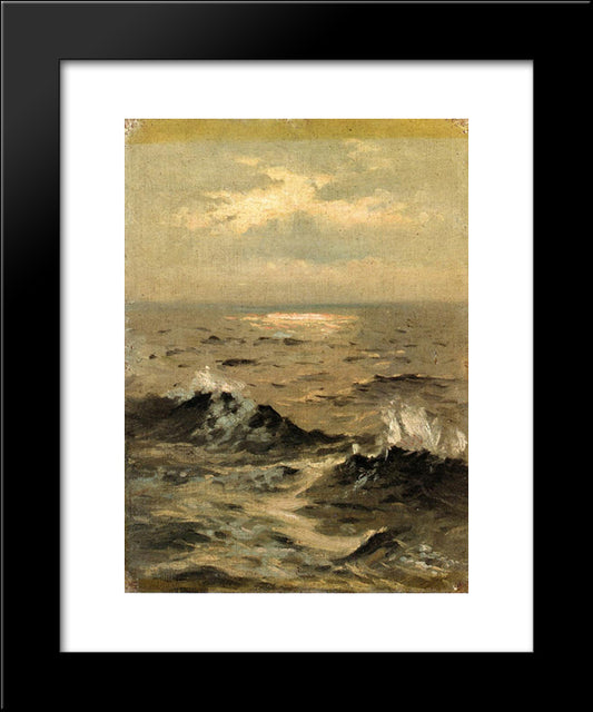 Seascape 20x24 Black Modern Wood Framed Art Print Poster by Sargent, John Singer
