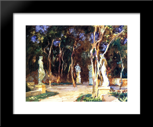 Shady Paths 20x24 Black Modern Wood Framed Art Print Poster by Sargent, John Singer