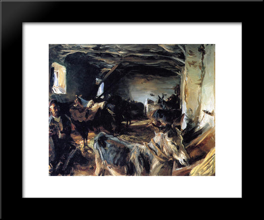 Stable At Cuenca 20x24 Black Modern Wood Framed Art Print Poster by Sargent, John Singer