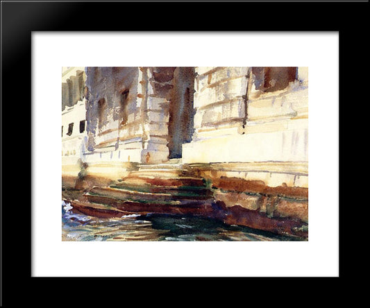 Steps Of A Palace 20x24 Black Modern Wood Framed Art Print Poster by Sargent, John Singer