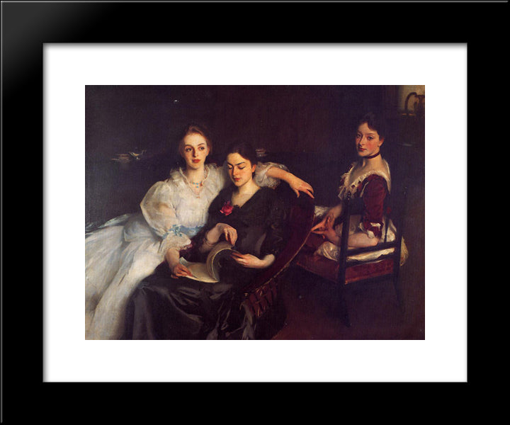 The Misses Vickers 20x24 Black Modern Wood Framed Art Print Poster by Sargent, John Singer