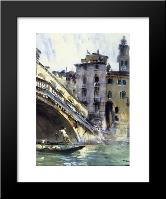 The Rialto: Venice 20x24 Black Modern Wood Framed Art Print Poster by Sargent, John Singer