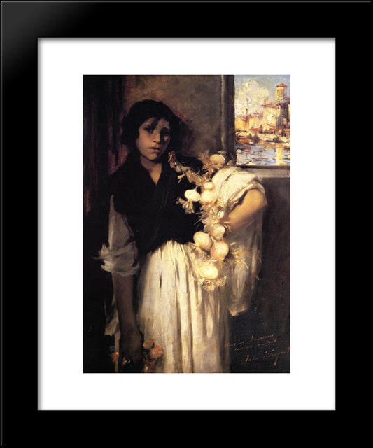 Venetian Onion Seller 20x24 Black Modern Wood Framed Art Print Poster by Sargent, John Singer
