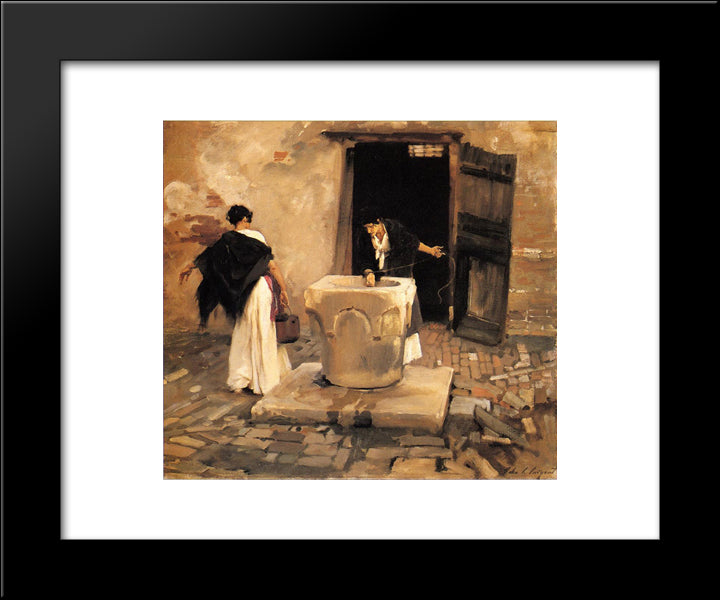 Venetian Water Carriers 20x24 Black Modern Wood Framed Art Print Poster by Sargent, John Singer