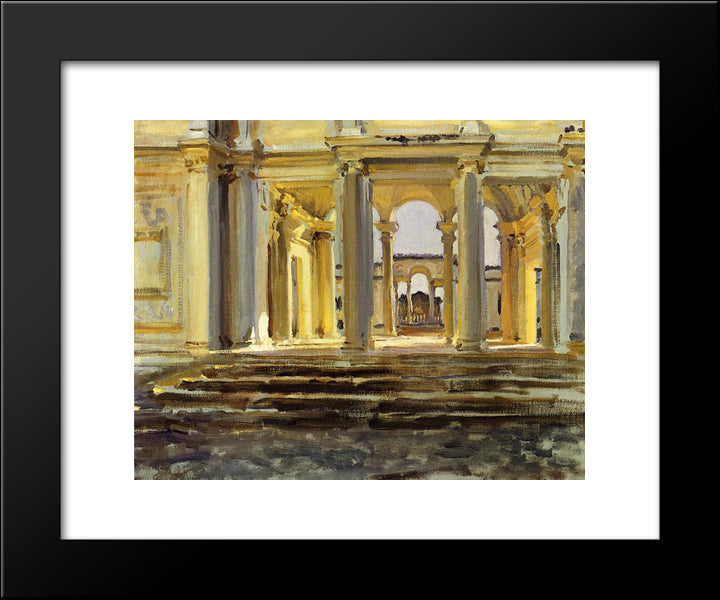Villa Papa Giulla 20x24 Black Modern Wood Framed Art Print Poster by Sargent, John Singer
