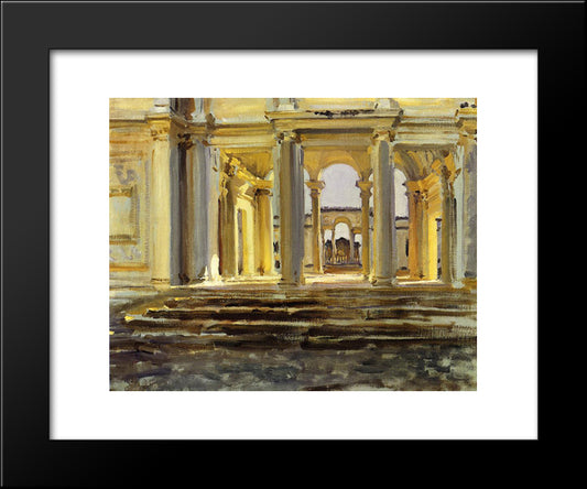 Villa Papa Giulla 20x24 Black Modern Wood Framed Art Print Poster by Sargent, John Singer