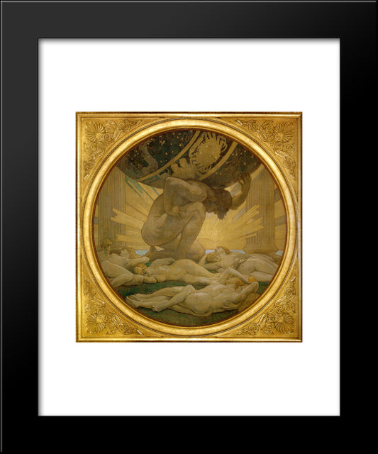 Atlas And The Hesperides 20x24 Black Modern Wood Framed Art Print Poster by Sargent, John Singer