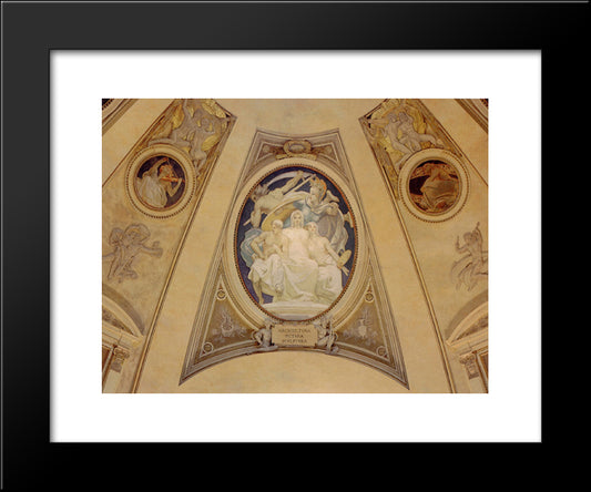 Architecture, Painting And Sculpture Protected By Athena From The Ravages Of Time 20x24 Black Modern Wood Framed Art Print Poster by Sargent, John Singer