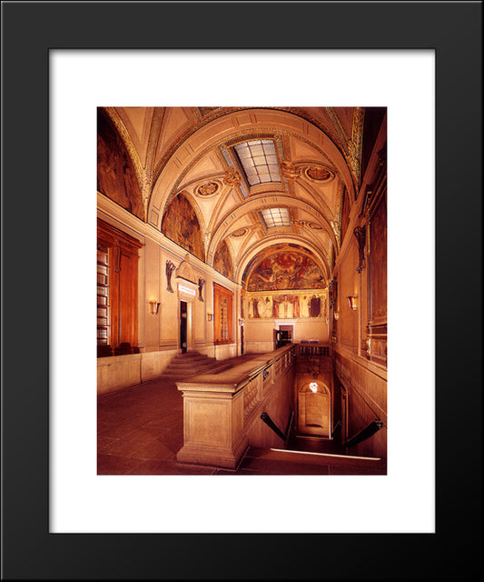 Boston Public Library 20x24 Black Modern Wood Framed Art Print Poster by Sargent, John Singer
