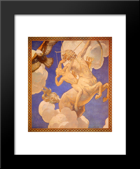 Chiron And Achilles 20x24 Black Modern Wood Framed Art Print Poster by Sargent, John Singer