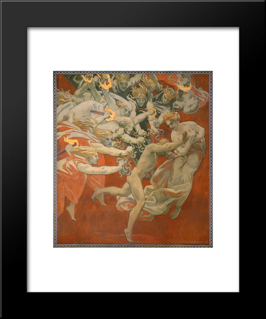 Orestes Pursued By The Furies 20x24 Black Modern Wood Framed Art Print Poster by Sargent, John Singer