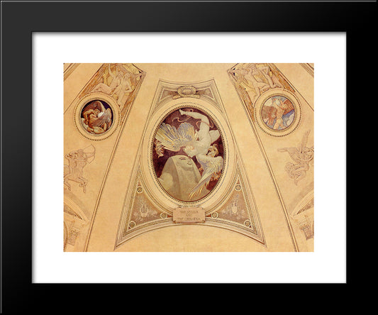 The Sphinx And The Chimera 20x24 Black Modern Wood Framed Art Print Poster by Sargent, John Singer