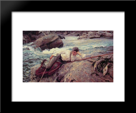 On His Holidays 20x24 Black Modern Wood Framed Art Print Poster by Sargent, John Singer