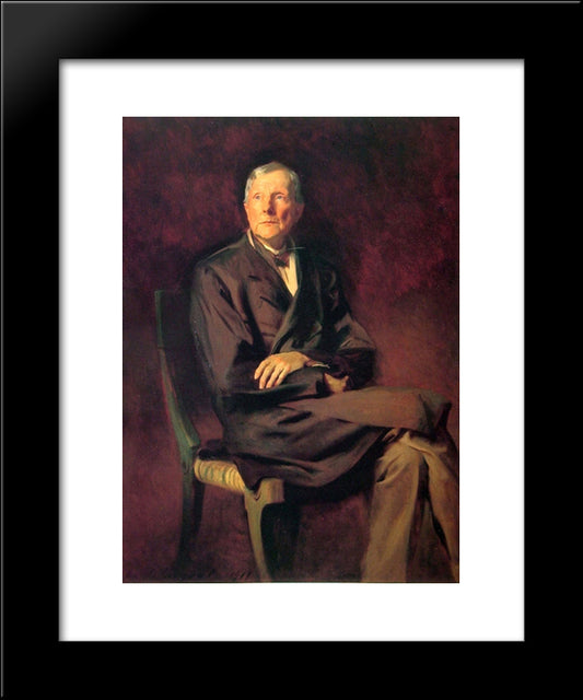 John D. Rockefeller 20x24 Black Modern Wood Framed Art Print Poster by Sargent, John Singer