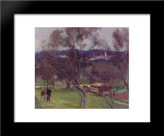 Olive Trees, Corfu 20x24 Black Modern Wood Framed Art Print Poster by Sargent, John Singer