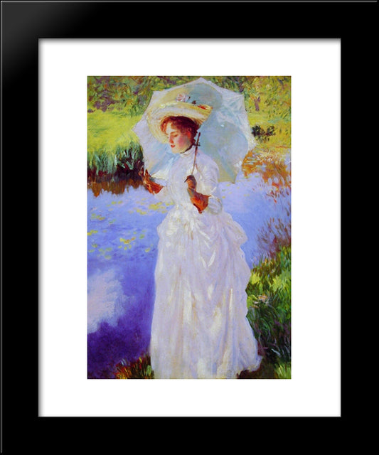 A Morning Walk 20x24 Black Modern Wood Framed Art Print Poster by Sargent, John Singer