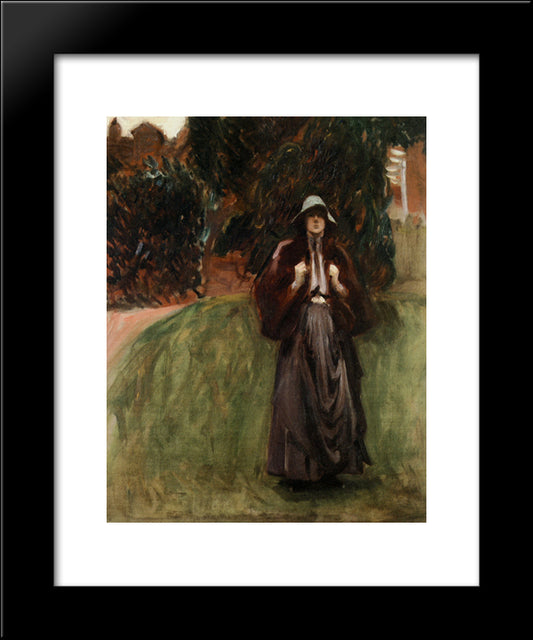 Portrait Of Miss Clementina Anstruther Thomson 20x24 Black Modern Wood Framed Art Print Poster by Sargent, John Singer