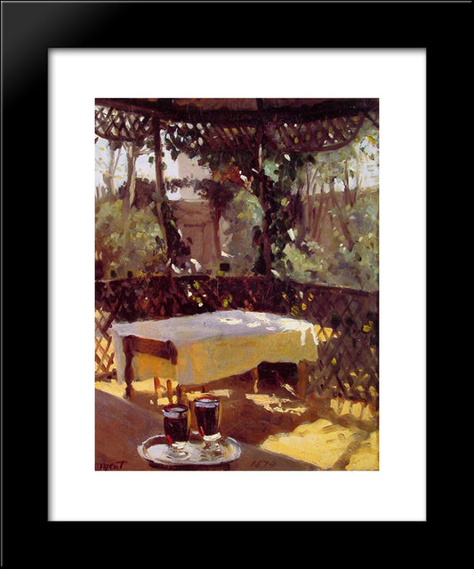 Wineglasses 20x24 Black Modern Wood Framed Art Print Poster by Sargent, John Singer