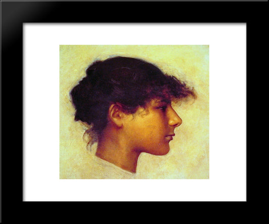 Head Of Ana - Capri Girl 20x24 Black Modern Wood Framed Art Print Poster by Sargent, John Singer