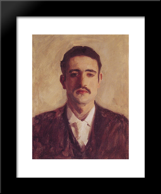 Portrait Of A Man (Probably Nicola D'Inverno) 20x24 Black Modern Wood Framed Art Print Poster by Sargent, John Singer