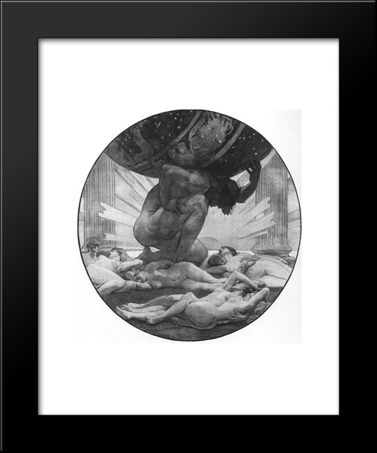 Atlas And The Hesperides 20x24 Black Modern Wood Framed Art Print Poster by Sargent, John Singer