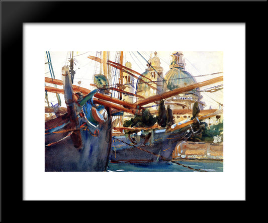 Behind The Salute 20x24 Black Modern Wood Framed Art Print Poster by Sargent, John Singer