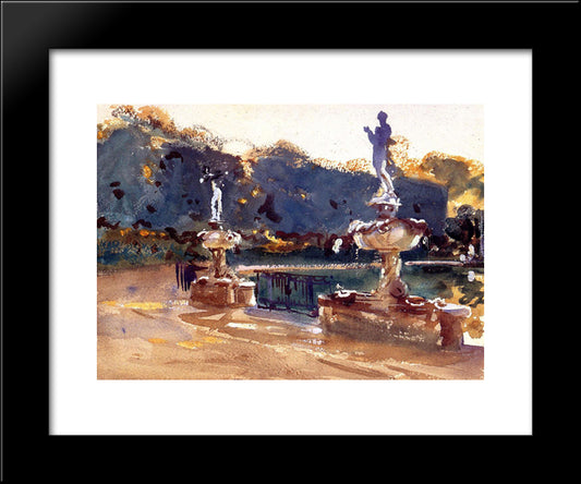 Boboli Gardens 20x24 Black Modern Wood Framed Art Print Poster by Sargent, John Singer