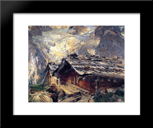 Brenva Glacier 20x24 Black Modern Wood Framed Art Print Poster by Sargent, John Singer