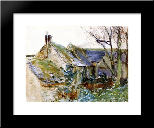 Cottage At Fairford, Gloucestershire 20x24 Black Modern Wood Framed Art Print Poster by Sargent, John Singer