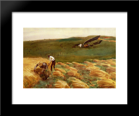 Crashed Aeroplane 20x24 Black Modern Wood Framed Art Print Poster by Sargent, John Singer