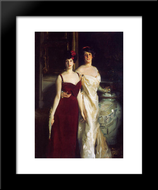 Ena And Betty, Daughters Of Asher And Mrs. Wertheimer 20x24 Black Modern Wood Framed Art Print Poster by Sargent, John Singer