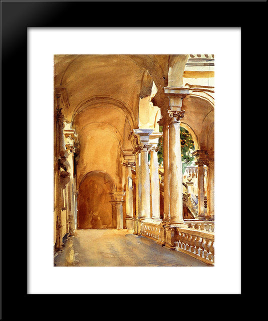 Genoa, The University 20x24 Black Modern Wood Framed Art Print Poster by Sargent, John Singer