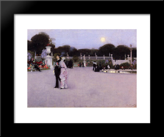 In The Luxembourg Garden 20x24 Black Modern Wood Framed Art Print Poster by Sargent, John Singer