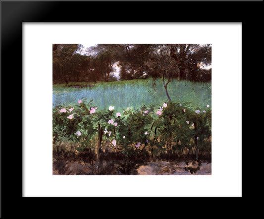 Landscape With Rose Trellis 20x24 Black Modern Wood Framed Art Print Poster by Sargent, John Singer