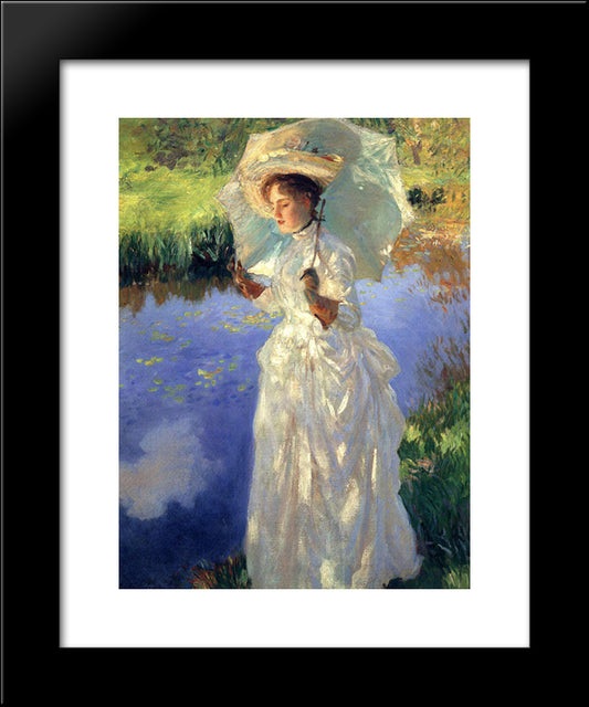 Morning Walk 20x24 Black Modern Wood Framed Art Print Poster by Sargent, John Singer