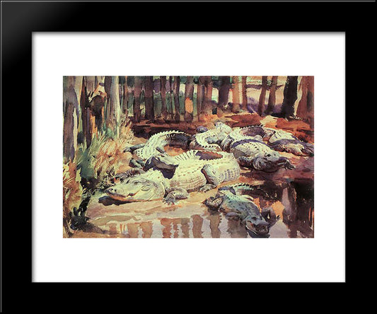 Muddy Aligators 20x24 Black Modern Wood Framed Art Print Poster by Sargent, John Singer