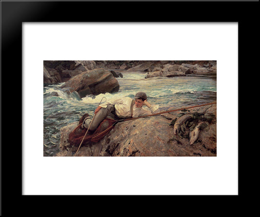 On His Holidays 20x24 Black Modern Wood Framed Art Print Poster by Sargent, John Singer
