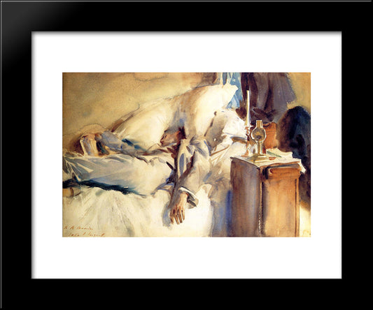 Peter Harrison Asleep 20x24 Black Modern Wood Framed Art Print Poster by Sargent, John Singer
